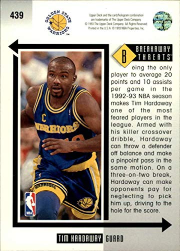 Amazon.com: 1993-94 Upper Deck #439 Tim Hardaway BT Golden State